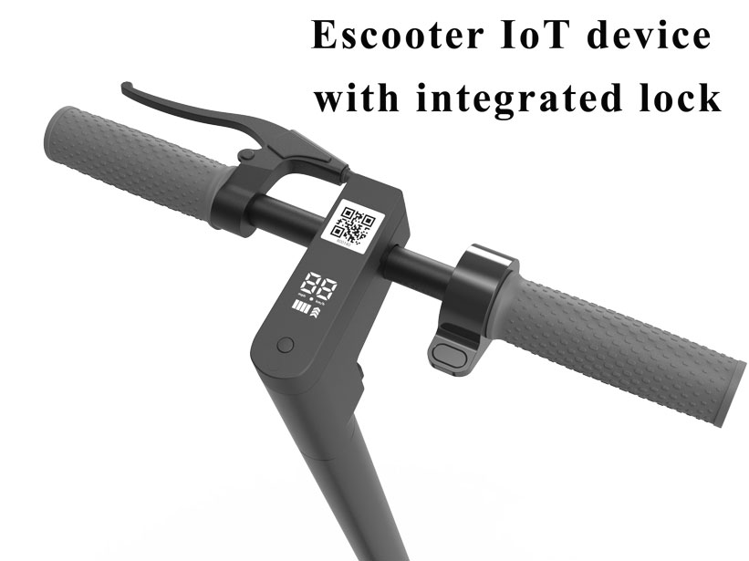 Escooter Rental IoT device with integrated lock