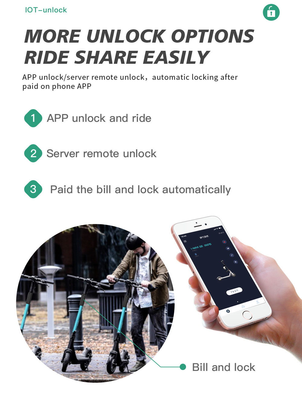 electric scooter lock app