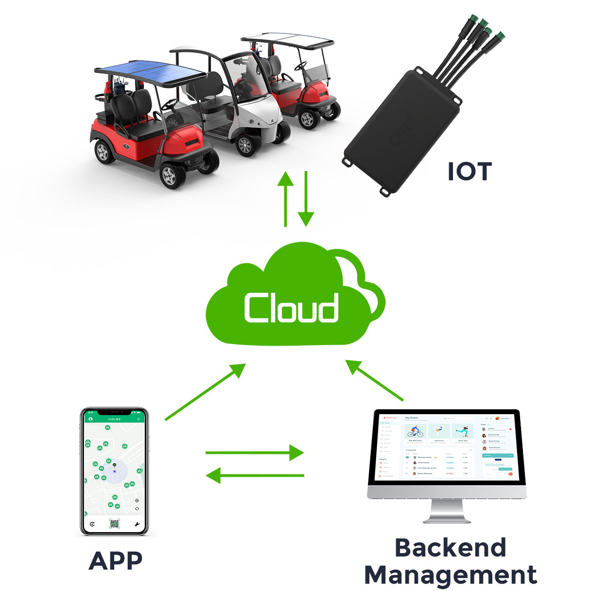 IoT Device and Software System for Golf Carts with GPS Tracking System