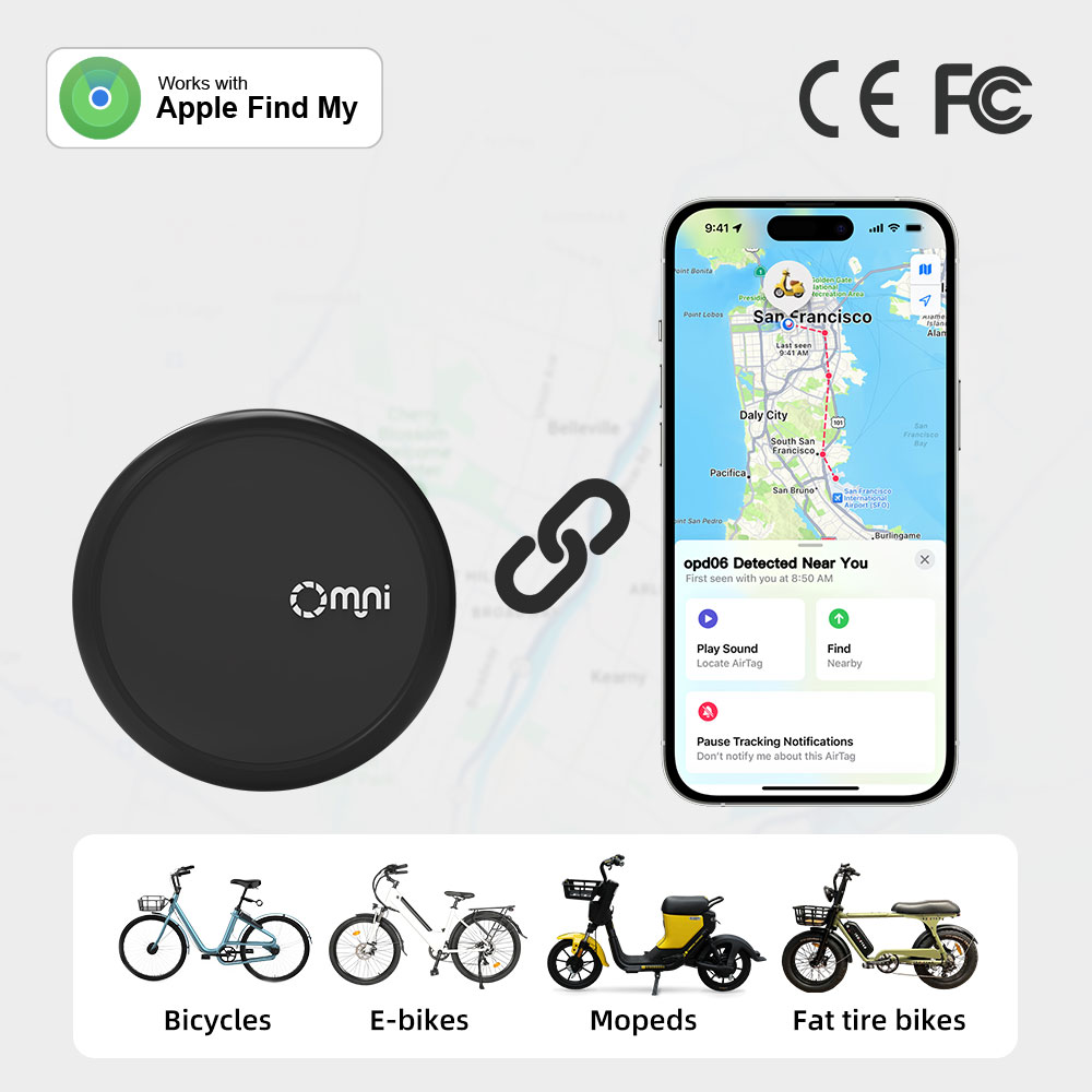 OPD03S Smart Tracker Works with Find My for Positioning and Tracking