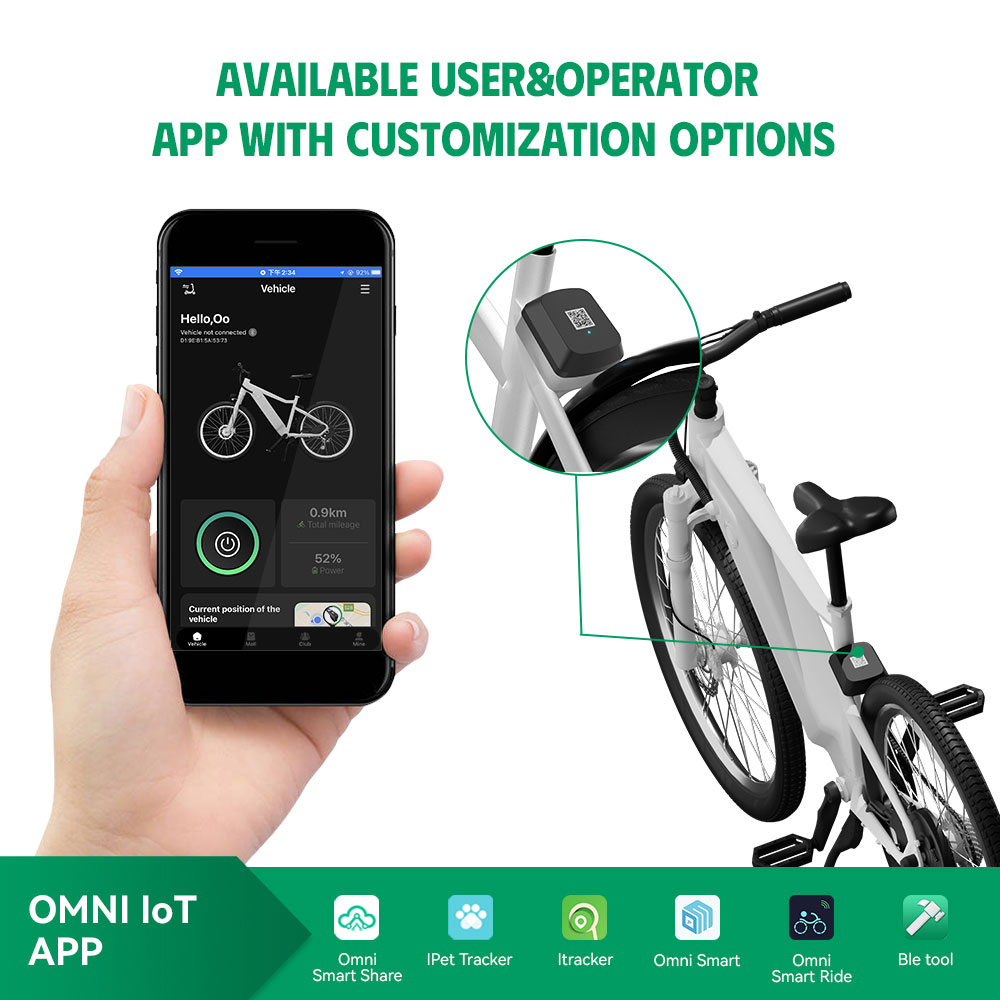 136 IoT Device and Hub Lock for Ebikes Rental Business